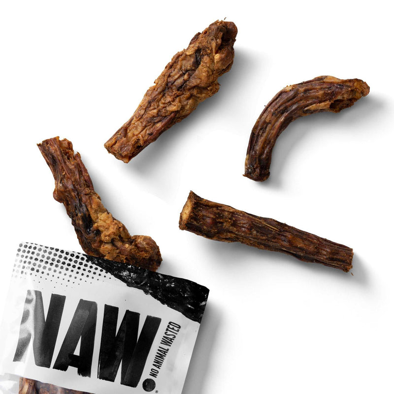Buffalo Tails Natural Dog Treats, 200g bag, omega 3-rich, hormone-free, preservative-free.