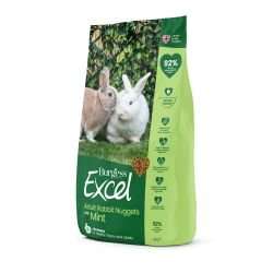 Burgess Excel Rabbit Nuggets with Mint, 2kg bag for healthy skin, coat, and digestion.