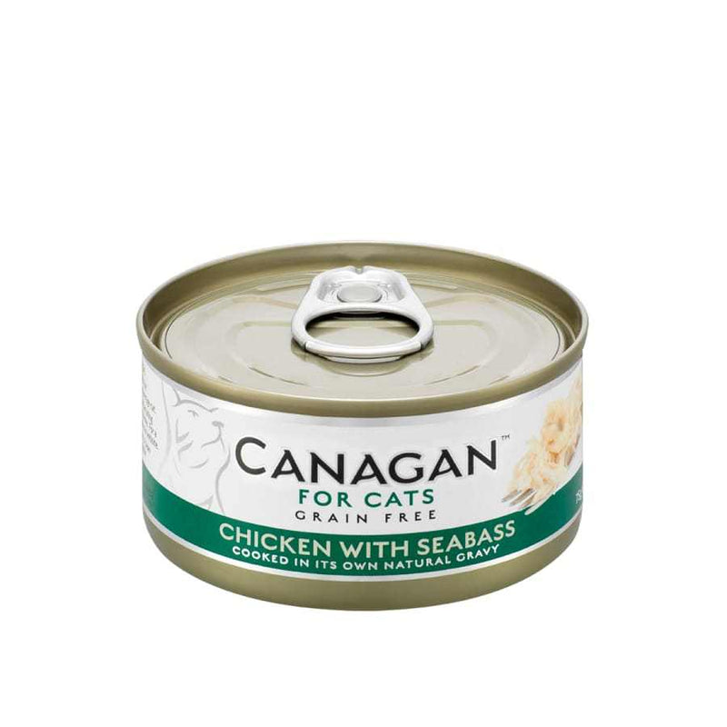 Canagan 75g Chicken with Seabass Cat Wet Food Can, nutritious cat food in natural gravy.
