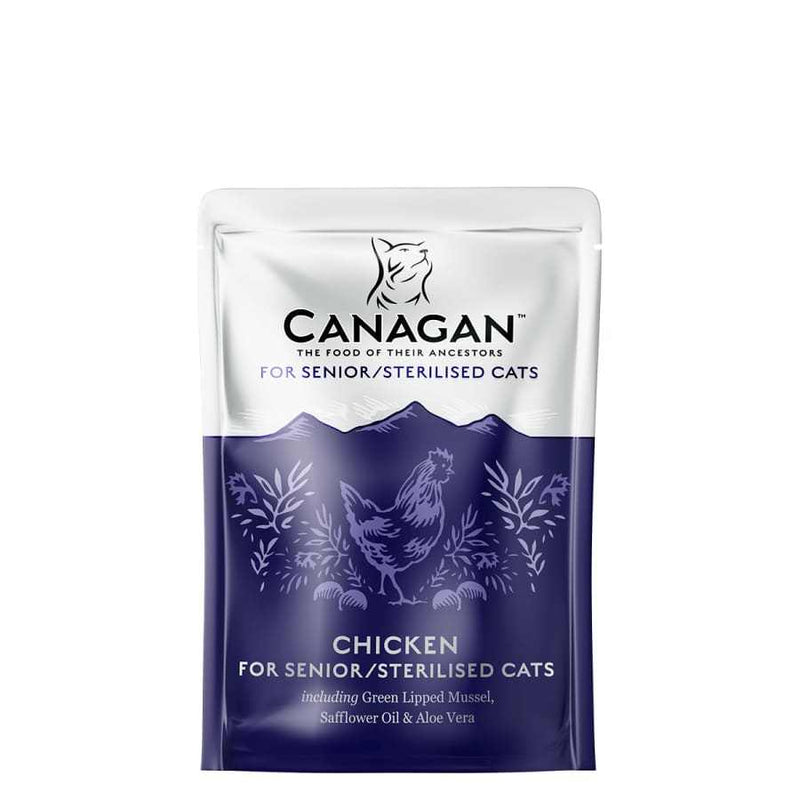 Canagan Chicken For Sterilised - Senior Cats Pouches 8 x 85g - Canagan5029040040079