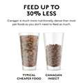 Canagan Insect Protein Grain Free Dry Dog Food comparison with cheaper food, feed less.