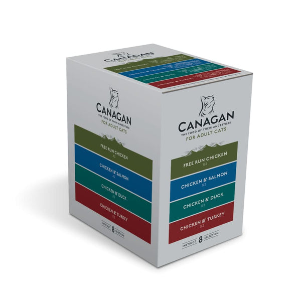 Canagan Multipack Cat Wet Food 8 x 85g Pouches -Canagan5029040040482