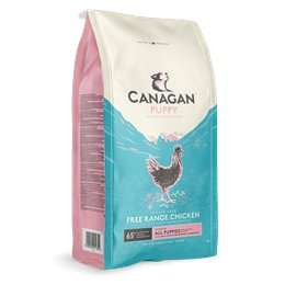 Canagan Puppy Free Range Chicken Dry Food bag for puppies with complete nutrition.