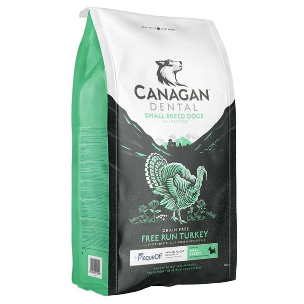 Canagan Small Breed Free Run Turkey Dental Dry Dog Food packaging