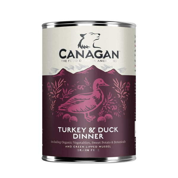 Canagan Turkey & Duck Wet Dog Food 400g Can -Canagan5029040020422