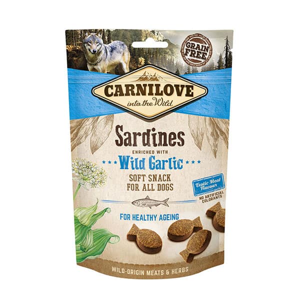 Carnilove Sardines with Wild Garlic Soft Dog Treats 200g Bag -Carnilove8595602528899