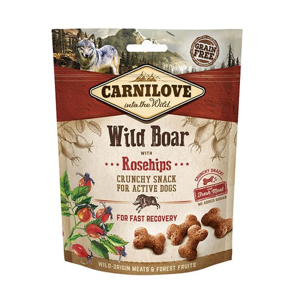 Carnilove Wild Boar with Rosehip Crunchy Dog Treats 200g Bag -Carnilove8595602527298