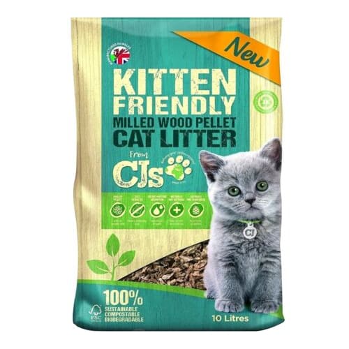 CJ's Kitten Friendly Cat Litter 10 Litre Bag -CJS5060098420048