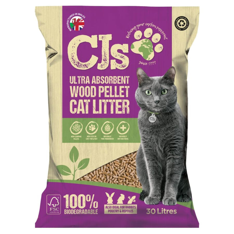 CJ's Ultra Wood Cat Litter -CJSEAN0638908096100