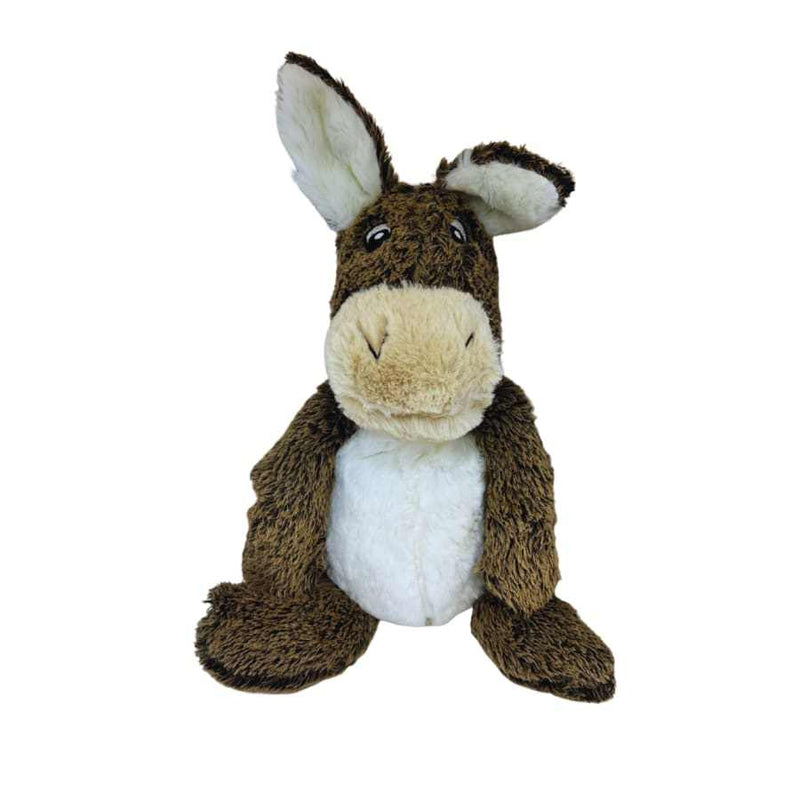 Dog Life Super Soft Cuddle Donkey Dog Soft Toy with squeaker, 40 cm, brown and white plush.
