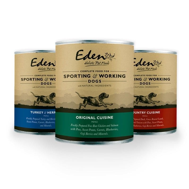 Eden Wet Dog Food Sporting & Working Dogs 400g Tins -Eden Pet Foods5060438810669