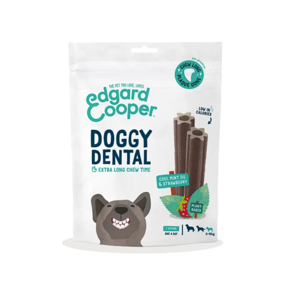 Edgard Cooper Dog Dental Chews Cool Mint and Strawberry Flavour (one a day) 7 Pack -Edgard Cooper5407007142156