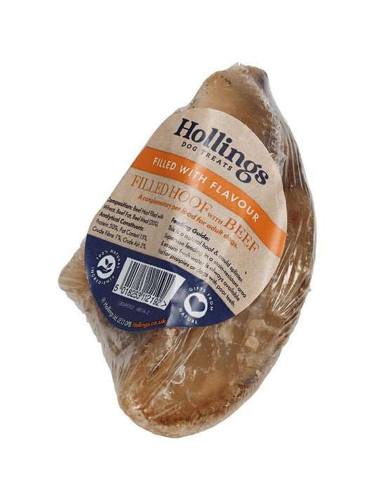 Filled Hoofs with Beef Dog Treat - Natural Dental Health Solution