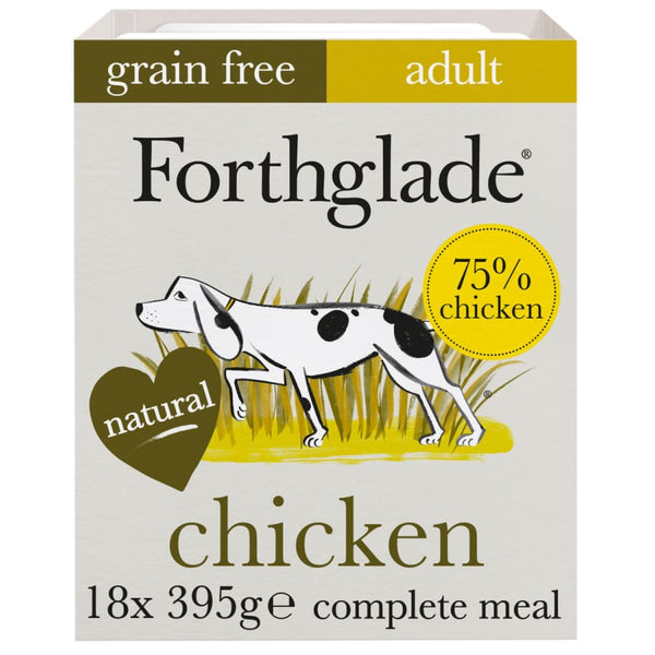 Forthglade Complete Adult Chicken, Butternut Squash & Veg Grain Free Wet Dog Food - 18 x 395g -Forthglade