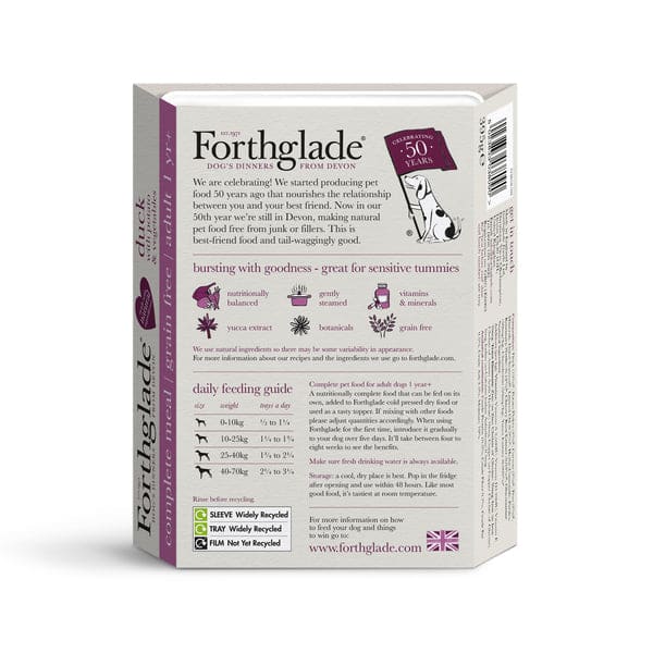 Forthglade Duck With Potato & Vegetables 395g Dog Food -Forthglade