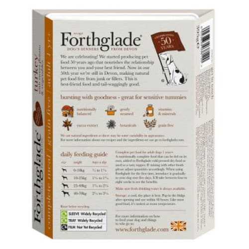 Forthglade Turkey, Chicken & Chicken liver natural wet dog food - variety pack (12x395g) -Forthglade Pet Food5023833005764