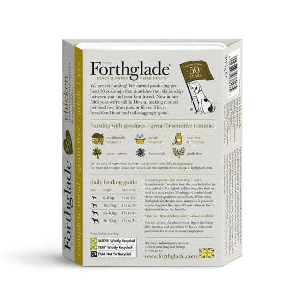 Forthglade Turkey, Chicken & Chicken liver natural wet dog food - variety pack (12x395g) -Forthglade Pet Food5023833005764