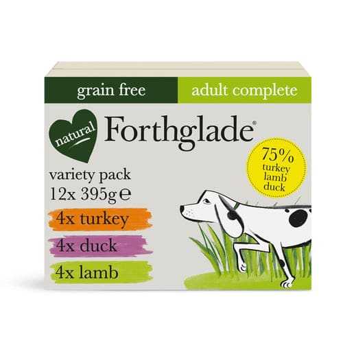Forthglade Turkey, Duck & Lamb Wet Dog Food - Variety Pack (12x395g) - Forthglade Pet Food5023833001711
