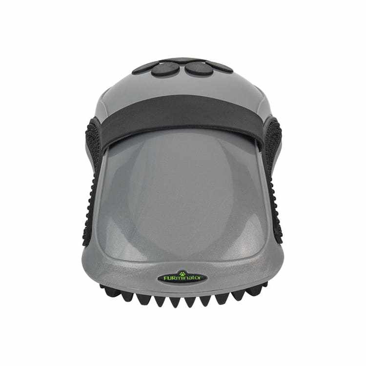 Furminator Curry Comb for Cats and Dogs promoting healthy, shiny coat.