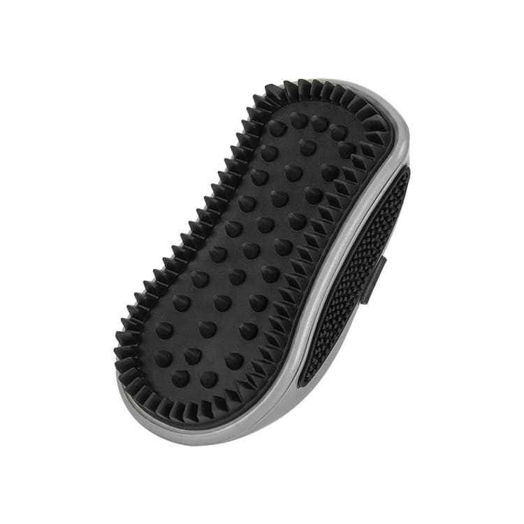 Furminator Curry Comb for Cats and Dogs with soft bristles suitable for wet or dry grooming.