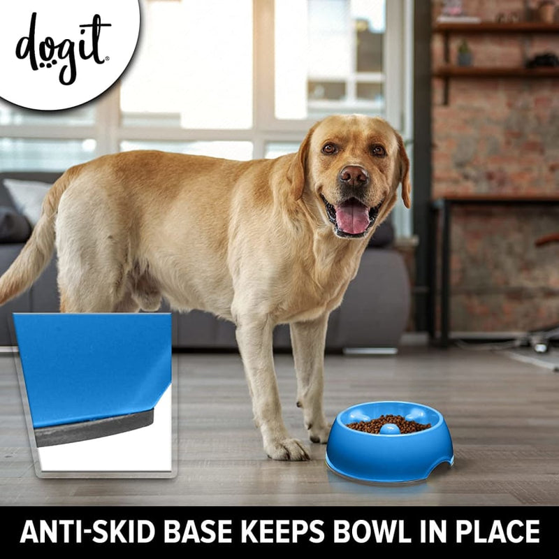 Go Slow Anti Gulping Dog Feeding Bowl -Dogit