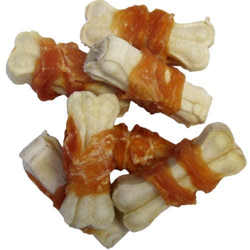 Good Boy Chewy Bones with Chicken, natural dog treats for dental hygiene.