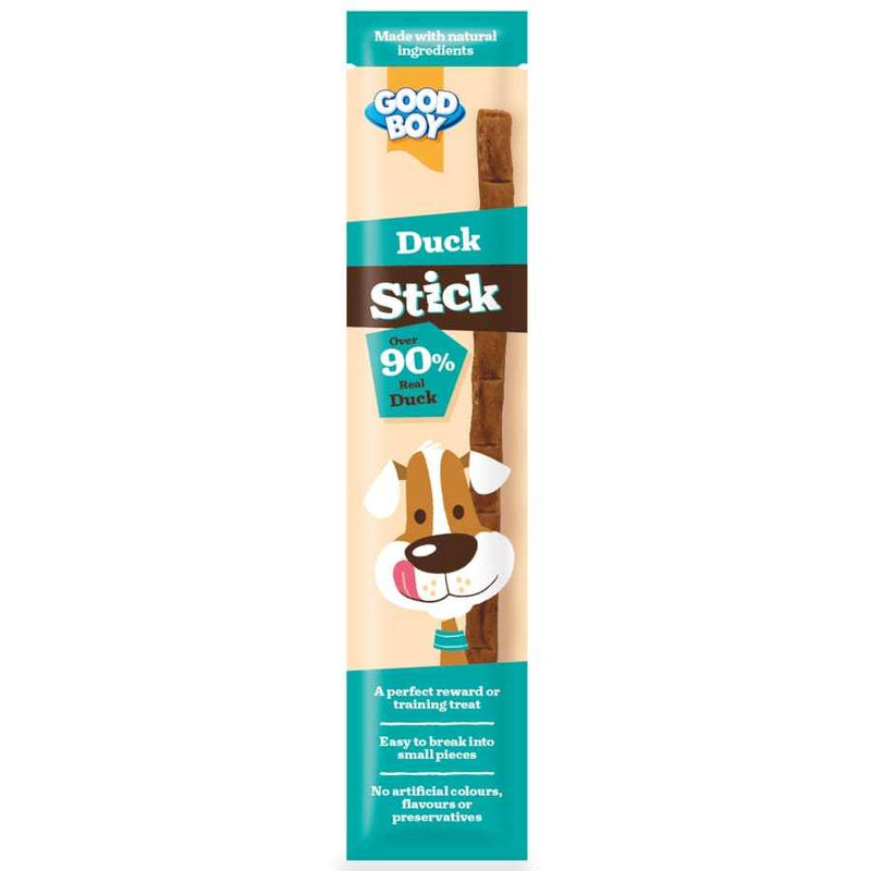 Good Boy Stick - Reward Training Treat for Dogs, Duck Flavor, 90% Real Meat, Natural Ingredients.
