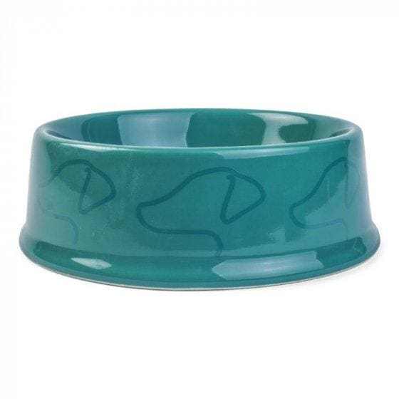 Green Ceramic Dog Bowl - Zoon5050642040181
