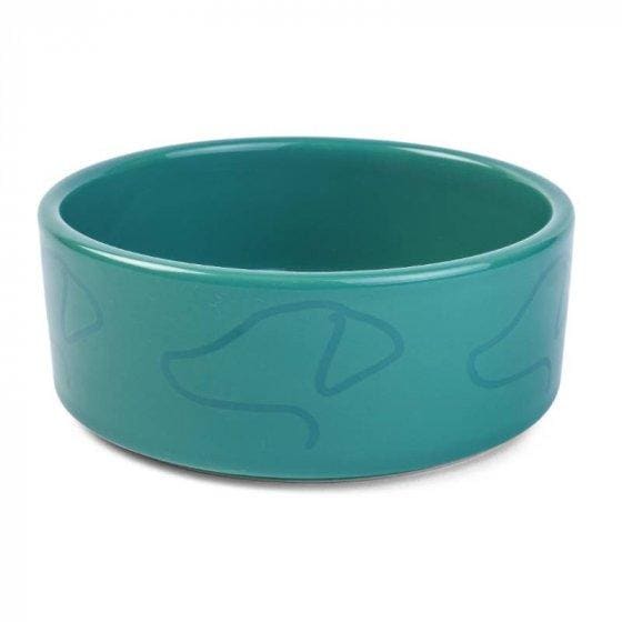 Green Ceramic Dog Bowl -Zoon5050642040228