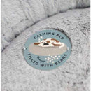 Grey Fur Calming Bean Dog Bed - Zoon5050642060592