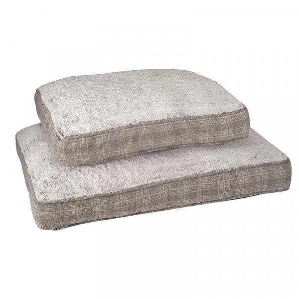 Grey Plaid Gusset Mattress Dog Bed -Zoon5050642056533