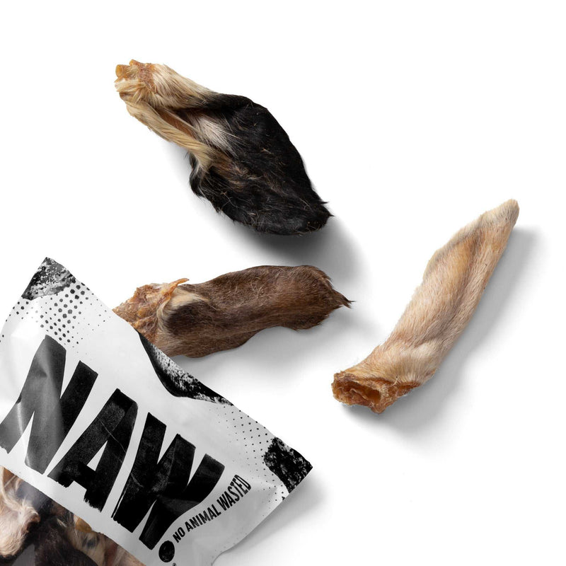 Hairy Lambs Ears Natural Dog Treats - 100g Bag for dental health.