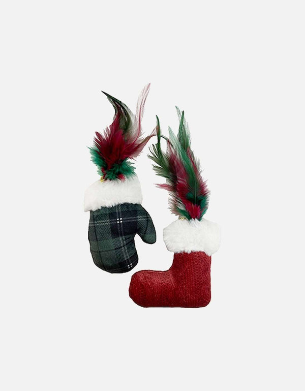 Happy Pet Mitten & Christmas Boot Cat toy