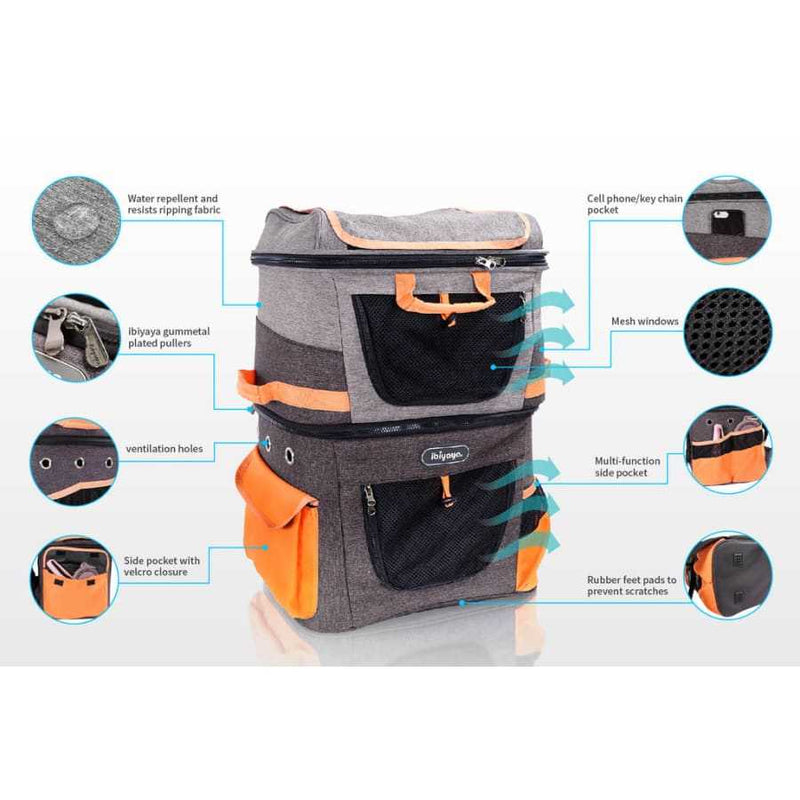 Ibiyaya® Two-Tier Pet Backpack -Ibiyaya4715243344373