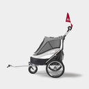 Innopet Sporty Deluxe Dog Stroller with rain cover and adjustable handle, ideal for pets up to 30kg.