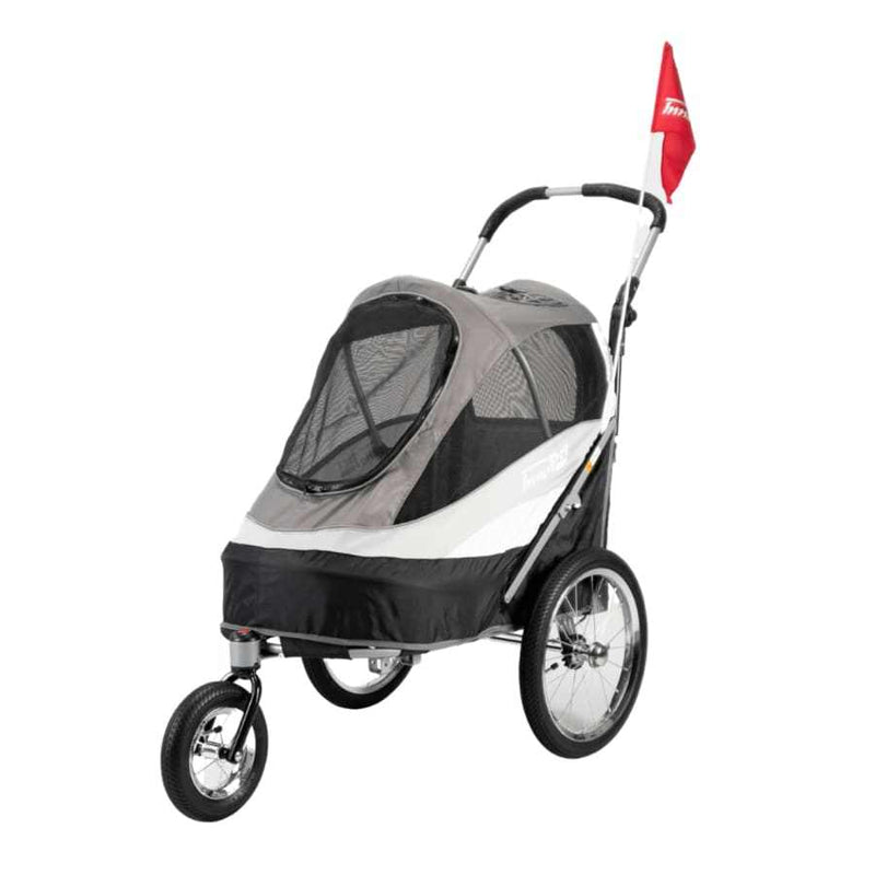 Innopet Sporty Deluxe Dog Stroller with mesh design, large wheels, and adjustable handle.