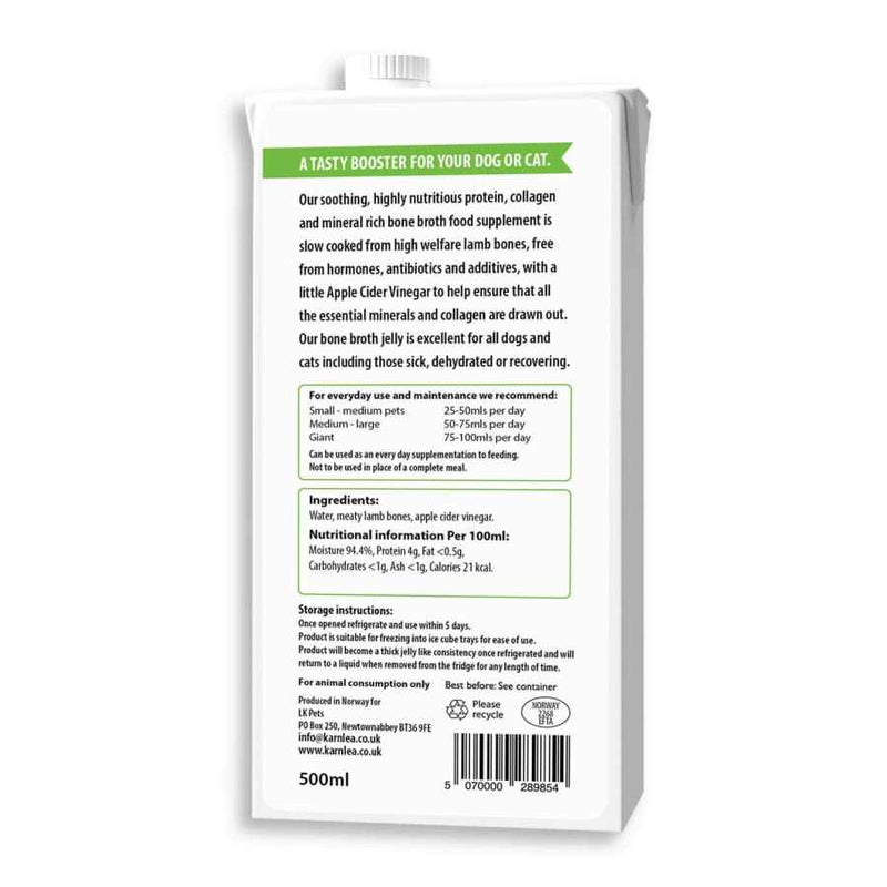 Karnlea Bone Broth for Cats & Dogs - 500ml - Karnlea5070000289816