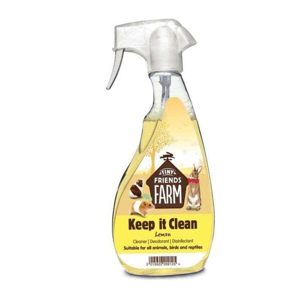 Keep It Clean Lemon Small Animal Disinfectant 500ml Spray bottle for pets and environment cleaning.