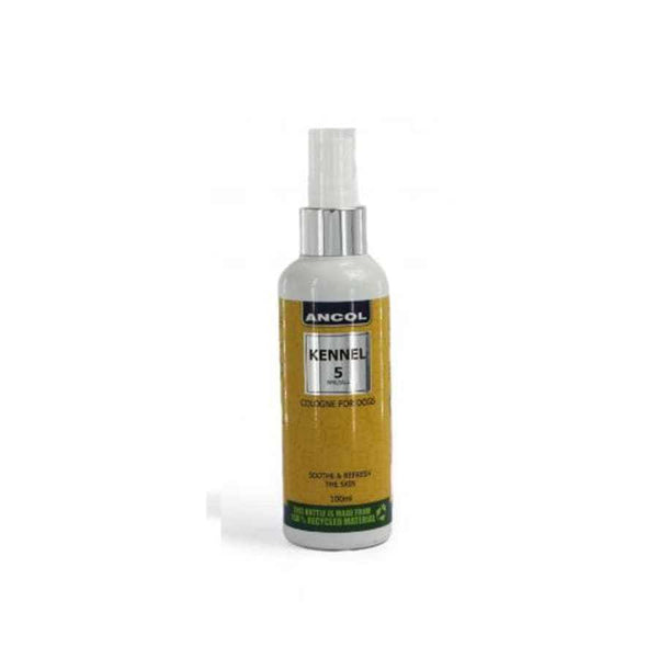 Kennel 5 Dog Cologne 100ml bottle with floral scent for dogs.