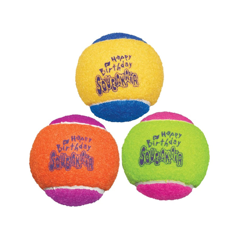 KONG Birthday Squeakair Ball - 3 Pack Dog Toys -Kong03558577519