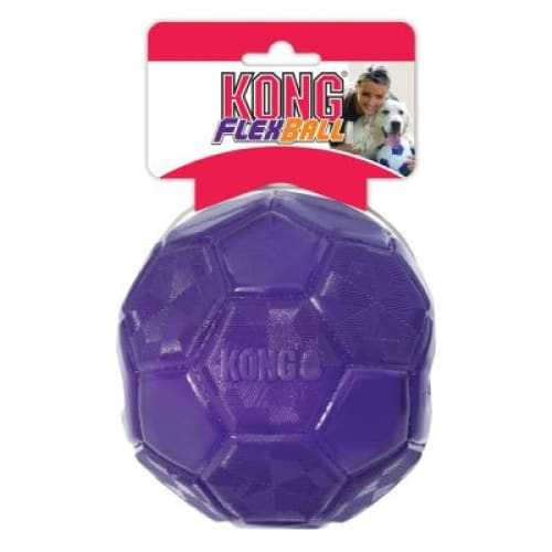 KONG Flexball Interactive Dog Toy, purple, for medium to large dogs.