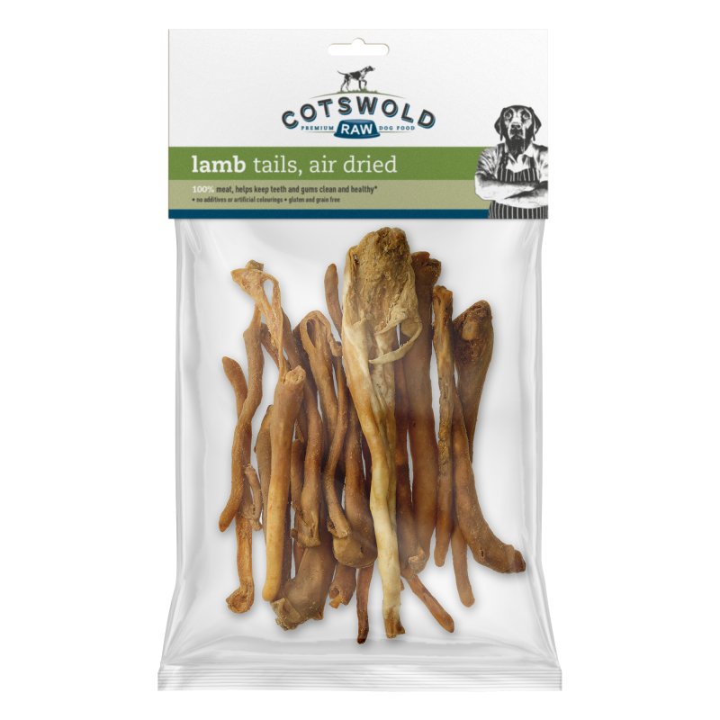 Lamb Tails - Air dried Dog Treats 250g Bag -Cotswolds5060452120430