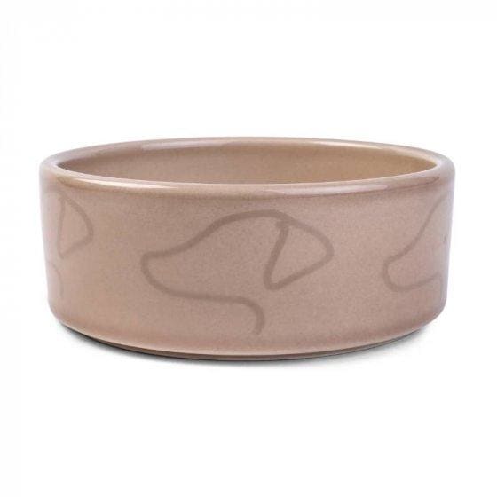 Latte Ceramic Dog Bowl -Zoon5050642040167