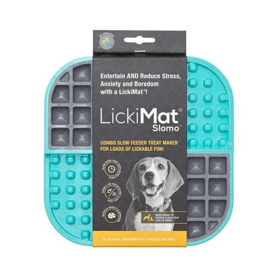Lickimat Slomo Dog Pet Treat Dispenser for slow feeding and anxiety reduction.