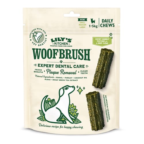 Lily's Kitchen Woofbrush Natural Dental Adult Dog Chews 7 Pack -lily's kitchen5060184246781