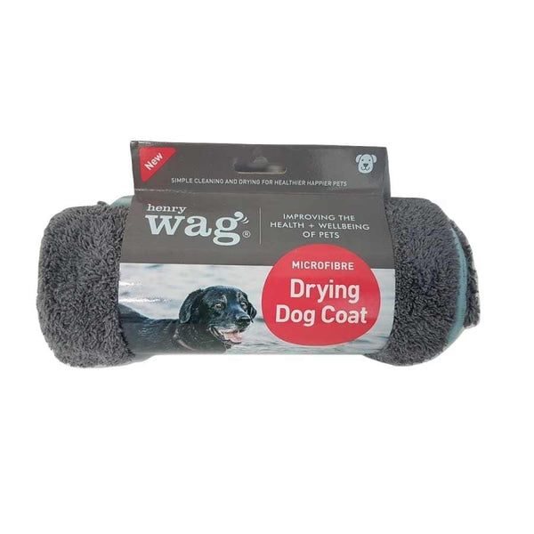 Henry Wag Microfibre Drying Dog Coat for effective dirt and water removal.