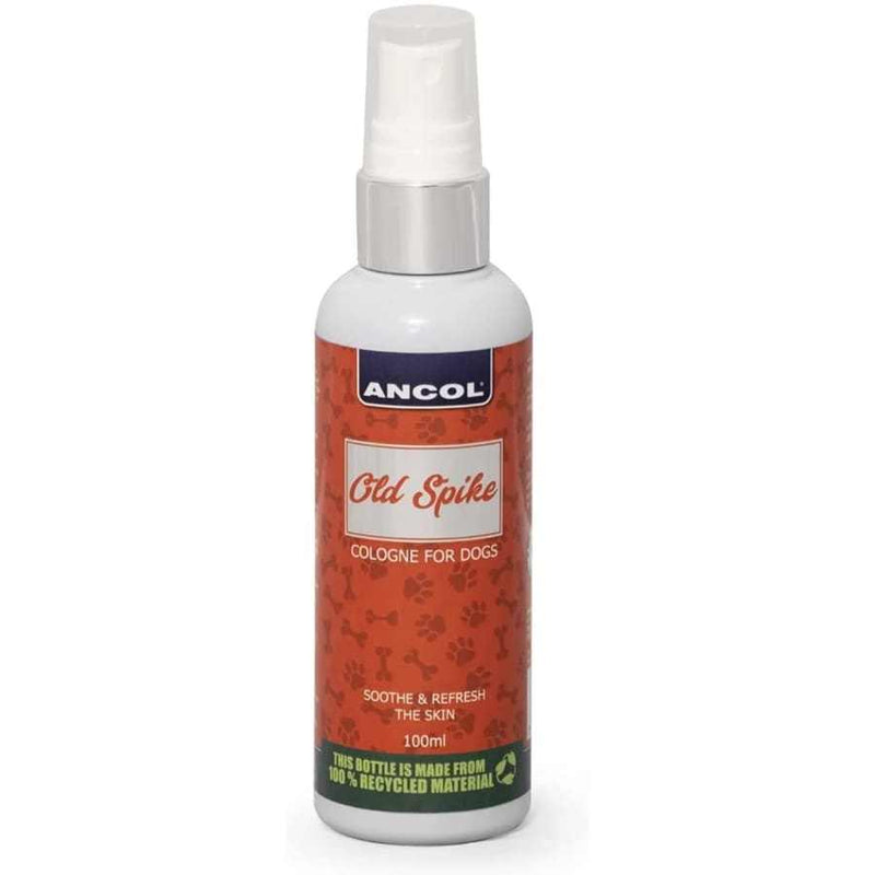 Old Spike Dog Cologne 100ml bottle by Ancol, warm and spicy scent for dogs.