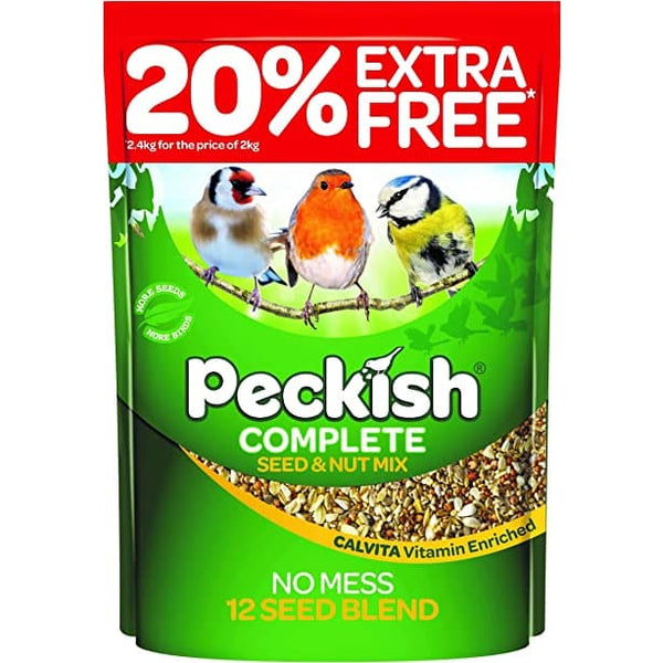 Peckish Complete Seed and Nut Bird Food Mix - 2Kg +20% extra free Resealable Bag -Peckish5023377014178