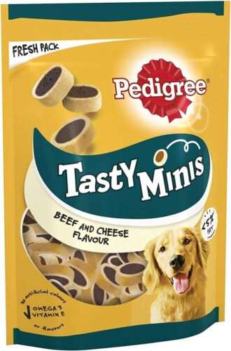 Pedigree Tasty Minis Beef and Cheese Dog Treats -140g bag -Pedigree5998749125649