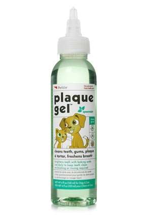 Petkin Teeth Plaque Gel for Cats & Dogs, dental care, fresh breath, reduce plaque and tartar.